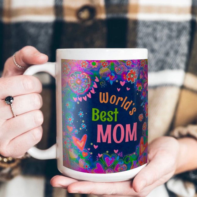 Trendy Hübsch Floral World ist die beste Mama Insp Kaffeetasse (Von Creator hochgeladen)