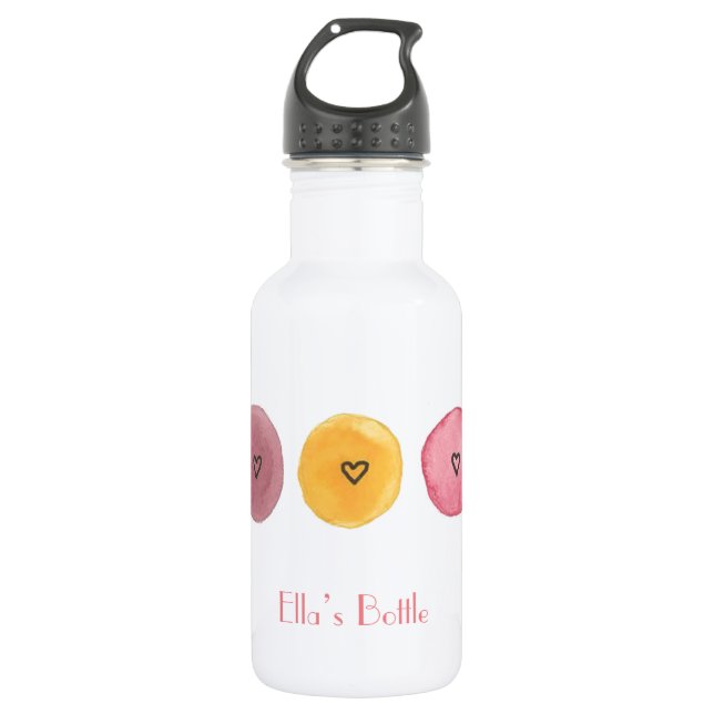 Trendy Hübsch Hearts Water Flasche individuell anp Edelstahlflasche (Vorderseite)