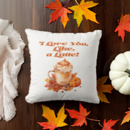 Trendy "I Liebe you, like a latte" Kissen