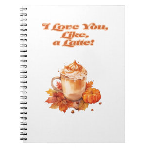 Trendy "I Liebe you, like a latte" Notizblock