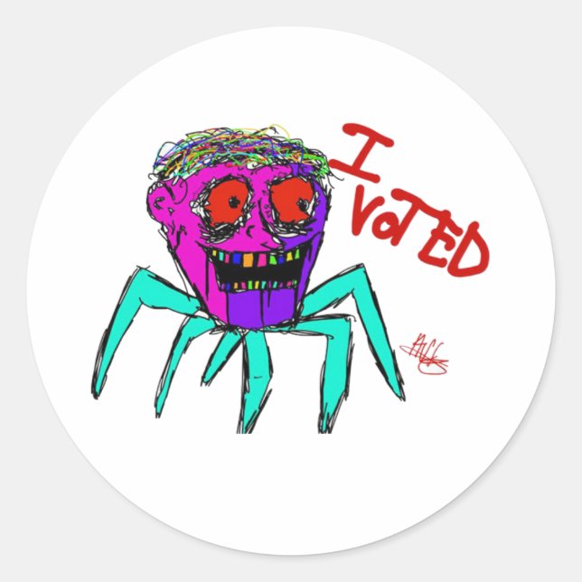 Trendy I Voted Meme Ulster Landkreis Runder Aufkleber (Vorderseite)