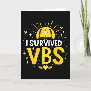 Trendy Ich überlebte Vbs Ferienbibel Schule Karte