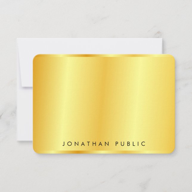 Trendy Imitate Gold Metallic Look Elegante Vorlage (Vorderseite)