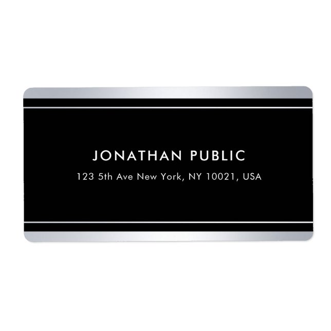 Trendy Imitate Silver Black Modern Glamour Shippin (Vorne)