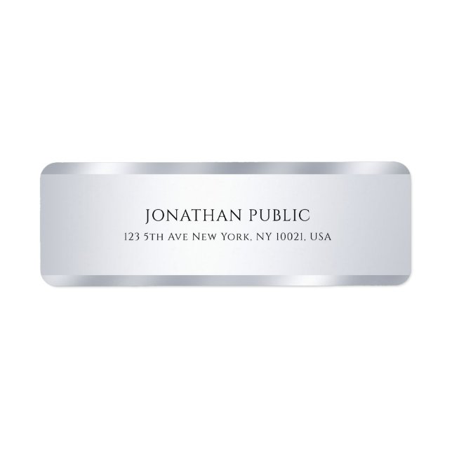 Trendy Imitate Silver Modern Simple Elegant Templa (Vorne)