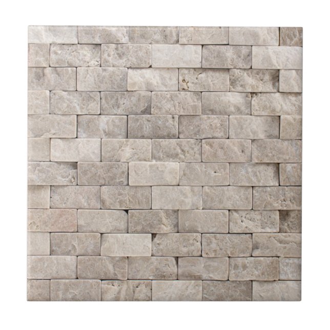 Trendy Imitats 3D Stone Brick Mosaik Muster Fliese (Vorderseite)
