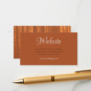 Trendy Imitats Copper Metallic Foil Wedding Websit Begleitkarte