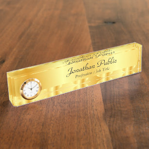 Trendy Imitats Gold Elegante Handschrift Typografi Namensplakette