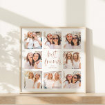 Trendy Imitats Rose Gold Script | Foto der besten  Poster<br><div class="desc">Dieses trendige Poster enthält acht deiner Lieblings-Fotos von dir und deinen Bestie! Die Wörter "beste Freunde" erscheinen in Imitaten Rose gold erscheinen modern Skript,  und es gibt Raum,  um den Namen von Ihnen und Ihrem besten Freund auf einem weißen Hintergrund hinzuzufügen.</div>