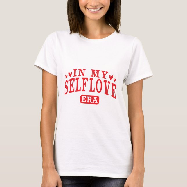 Trendy in meiner Liebe Zeitalter Typografie Rote H T-Shirt (Vorderseite)