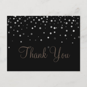 Trendy Inexpensiv Blue Glitzer Black Vielen Dank Postkarte