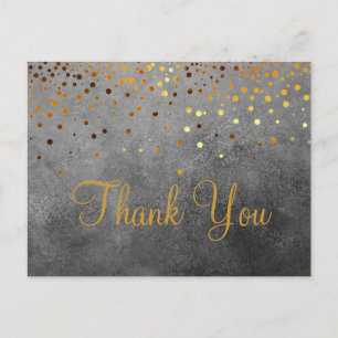 Trendy Inexpensiv Gold Glitzer Blue Vielen Dank Postkarte