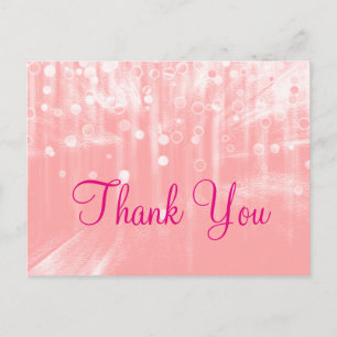 Trendy Inexpensiv Pink Glamour Modern Vielen Dank Postkarte