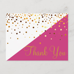 Trendy Inexpensive Gold Glitzer Blue Danke Pos Postkarte