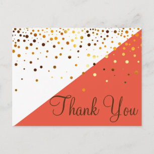 Trendy Inexpensive Gold Glitzer Blue Danke Pos Postkarte