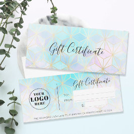 Trendy Iridescent Geometric Gift Certificate