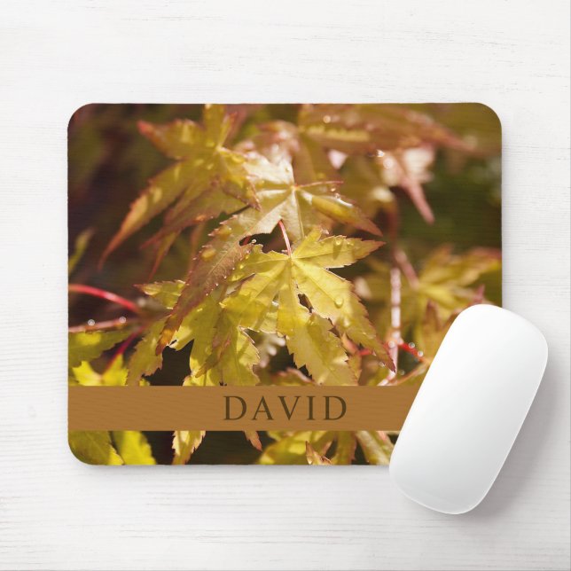 Trendy Japanese Maple Mouse Mat Mousepad (Mit Mouse)