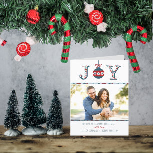 Trendy "Joy" Boho Bauble Foto Weihnachten