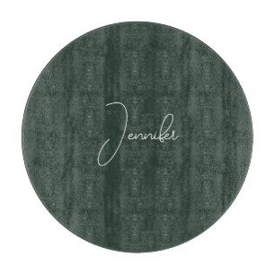 Trendy keltic Grayish Green Modern Name hinzufügen Schneidebrett