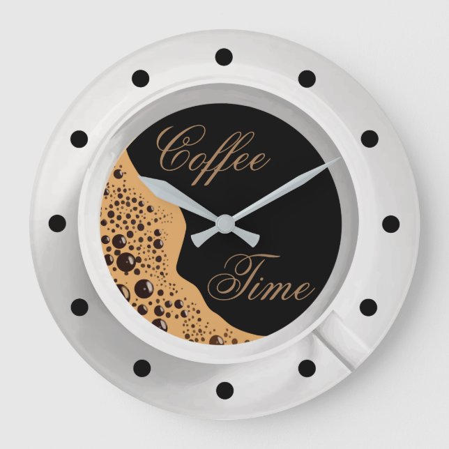 Trendy Kitchen Coffee Time Wall Uhren (Vorderseite)