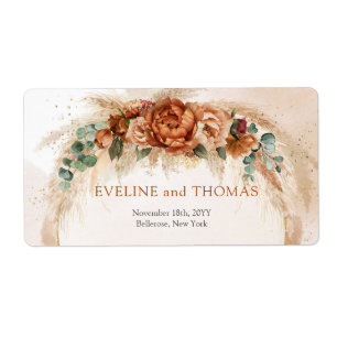 Trendy Kupferrot und bordeauxfarbene Blume Salbei