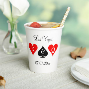 Trendy Las Vegas Hochzeitsfeier liefert Custom Pappbecher