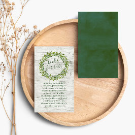 Trendy Laurel Wreath Greenerenery Baby Shower Book Begleitkarte