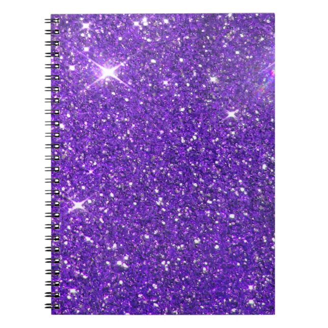 Trendy Lavender Lila Sparkling Glitzer Glitz Notizblock (Vorderseite)