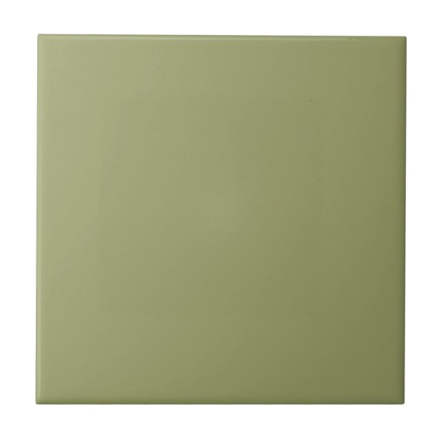 Trendy Leafy Brushwood Green - Keramik Tile Fliese (Vorderseite)