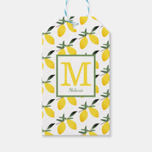 Trendy Lemon Monogram Name Geschenkanhänger