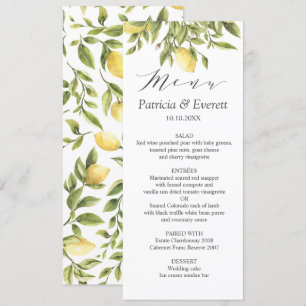 Trendy Lemons and Blätter Boho chic Wedding Einladung
