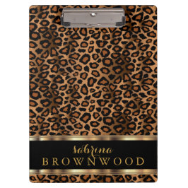 Trendy Leopard Animal Design Klemmbrett