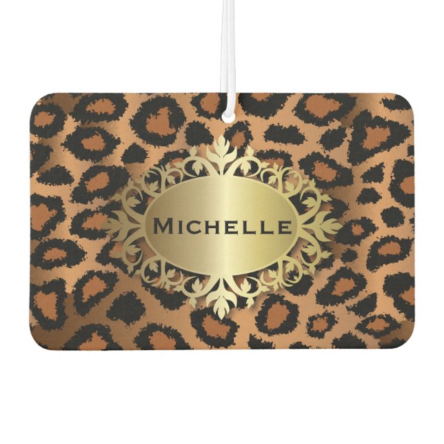 Trendy Leopard Animal Print Autolufterfrischer (Vorderseite)