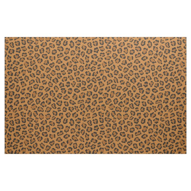 Trendy Leopard Animal Print Black Orange Stoff (Fat Quarter (45,7 x 55,9 cm))