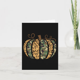 Trendy Leopard Camouflage Pumpkin Animal Print Che Karte