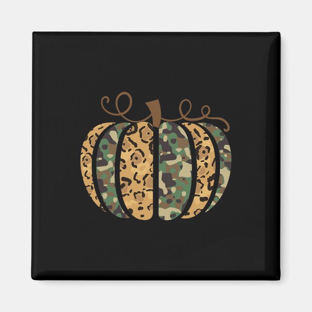Trendy Leopard Camouflage Pumpkin Animal Print Che Magnet (Vorne)