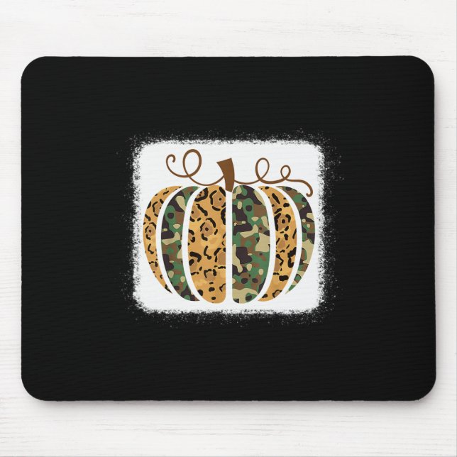 Trendy Leopard Camouflage Pumpkin Animal Print Che Mousepad (Vorne)