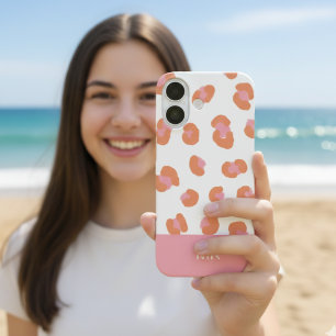 Trendy Leopard Monogram Initial iPhone 16 Case