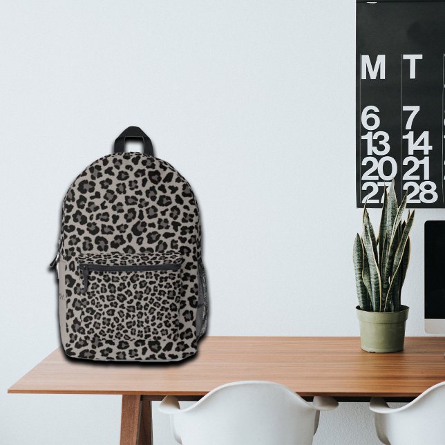 Trendy Leopard Print Individuelle Name Bedruckter Rucksack (Von Creator hochgeladen)