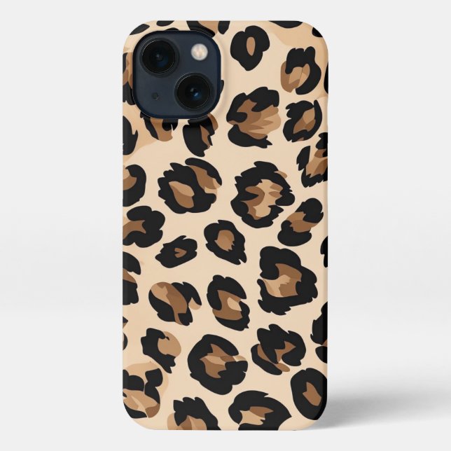 Trendy Leopard Print Slim Phone Case iPhone Hülle (Rückseite)