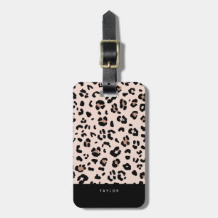 Trendy Leopard Print und Personalisierter Name Gepäckanhänger