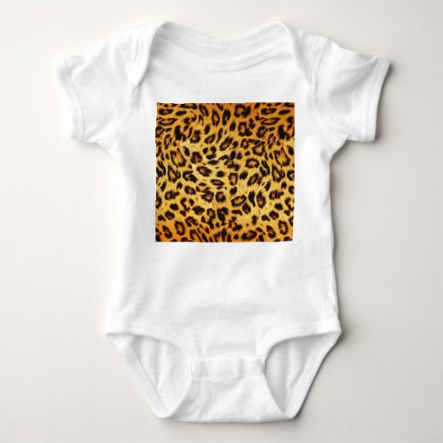 Trendy Leopard: Skin Design Pattern. Baby Strampler (Vorderseite)