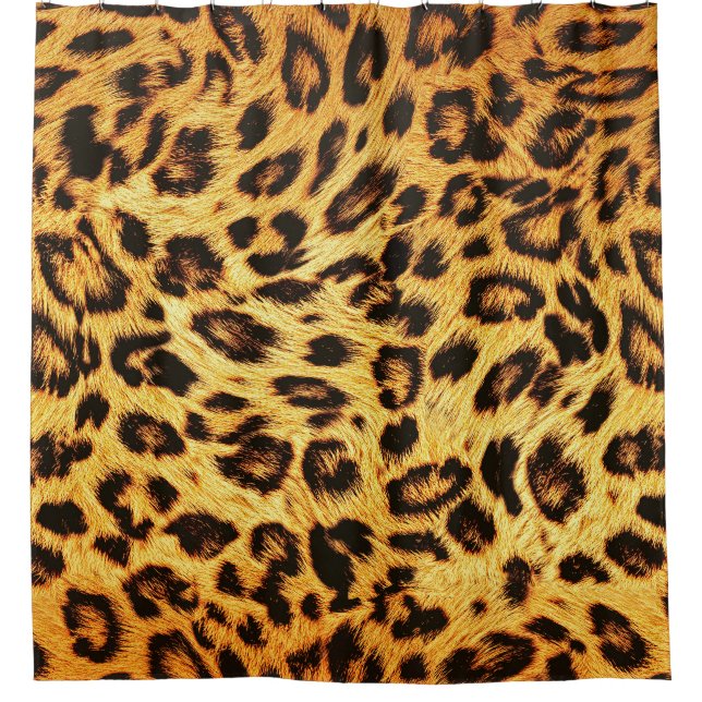 Trendy Leopard: Skin Design Pattern. Duschvorhang (Vorderseite)