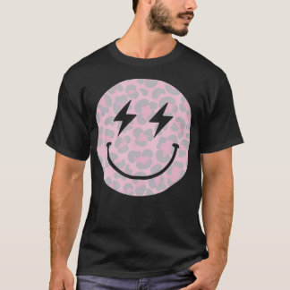 Trendy Leopard Smiley Blitzschlag  T-Shirt