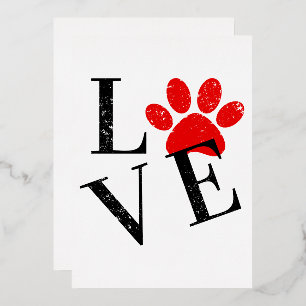 TRENDY LIEBE DOG MAMA PAW FOLIEN FEIERTAGSKARTE