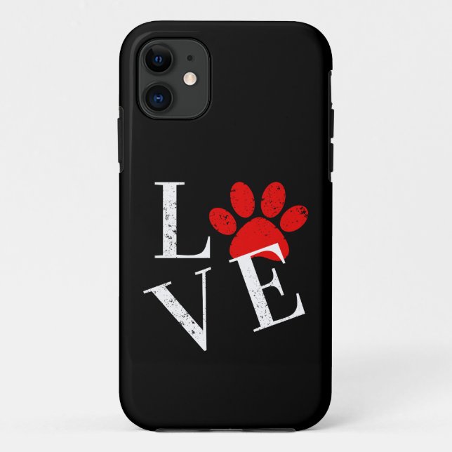 TRENDY LIEBE DOG PAW Case-Mate iPhone HÜLLE (Rückseite)