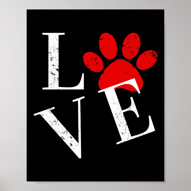 TRENDY LIEBE DOG PAW POSTER (Vorne)