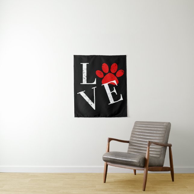 TRENDY LIEBE DOG PAW WANDTEPPICH (Beispiel)