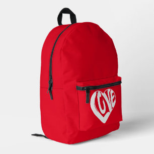 Trendy Liebe Typografie rot-weiß Bedruckter Rucksack