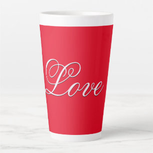 Trendy Liebe Wedding Calligraphy Script Red Milchtasse